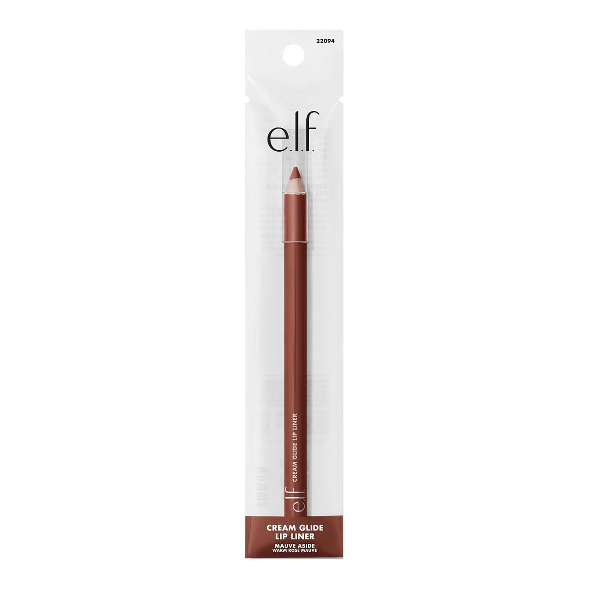 e.l.f. Cream Glide Lip Liner, Highly-Pigmented Pencil For Shaping & Sculpting Lips, Semi-Matte Finish, Vegan & Cruelty-Free