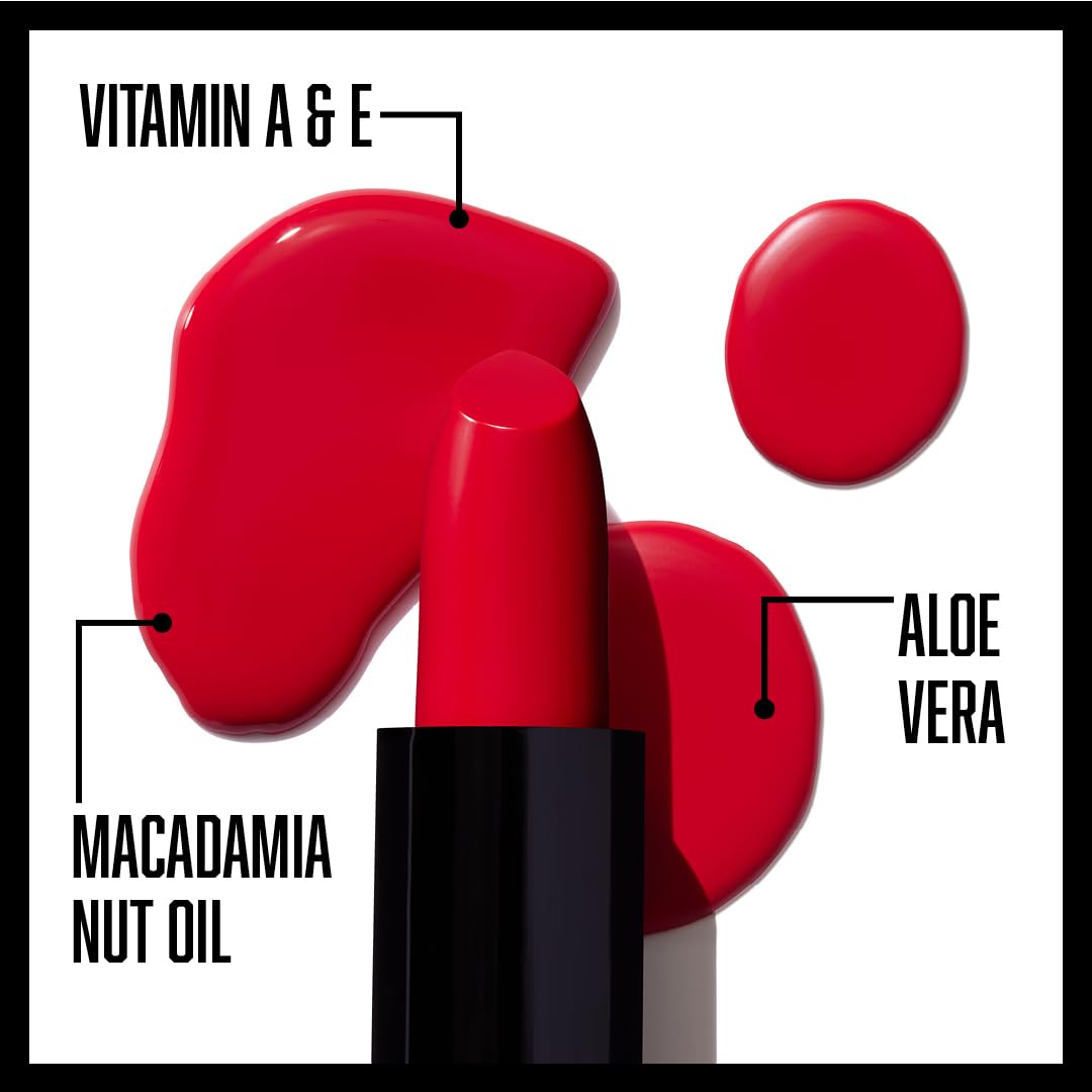 wet n wild Silk Finish Lipstick, Hydrating Rich Buildable Lip Color, Formulated with Vitamins A,E, & Macadamia for Ultimate Hydration, Cruelty-Free & Vegan - Dark Pink Frost