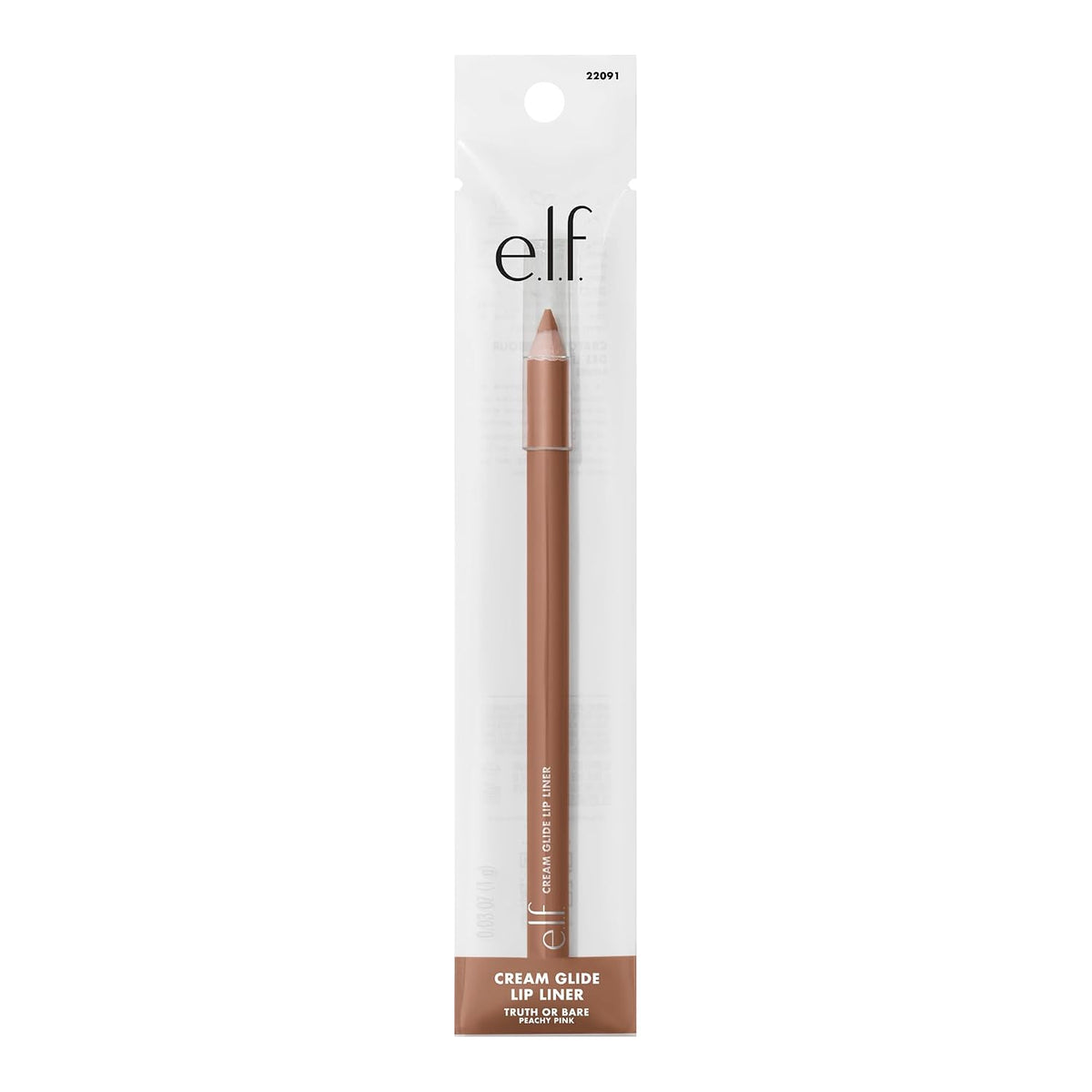 e.l.f. Cream Glide Lip Liner, Highly-Pigmented Pencil For Shaping & Sculpting Lips, Semi-Matte Finish, Vegan & Cruelty-Free