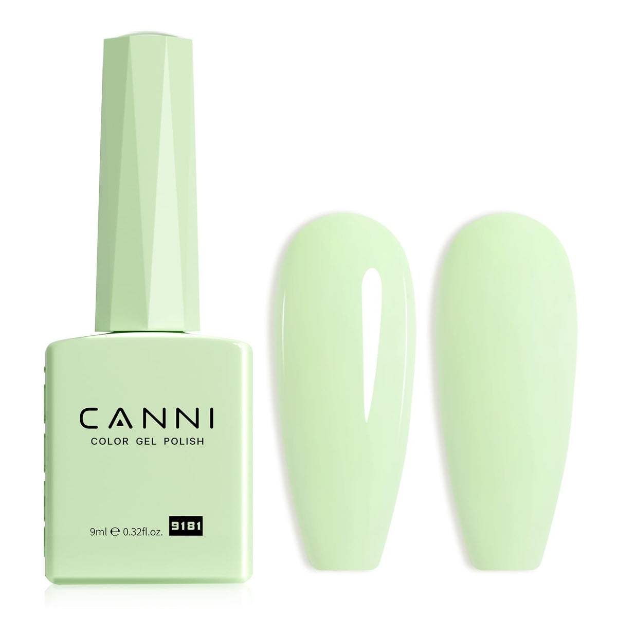 CANNI 9ml Light Yellow Green Gel Nail Polish High Gloss UV LED Soak Off Gel
