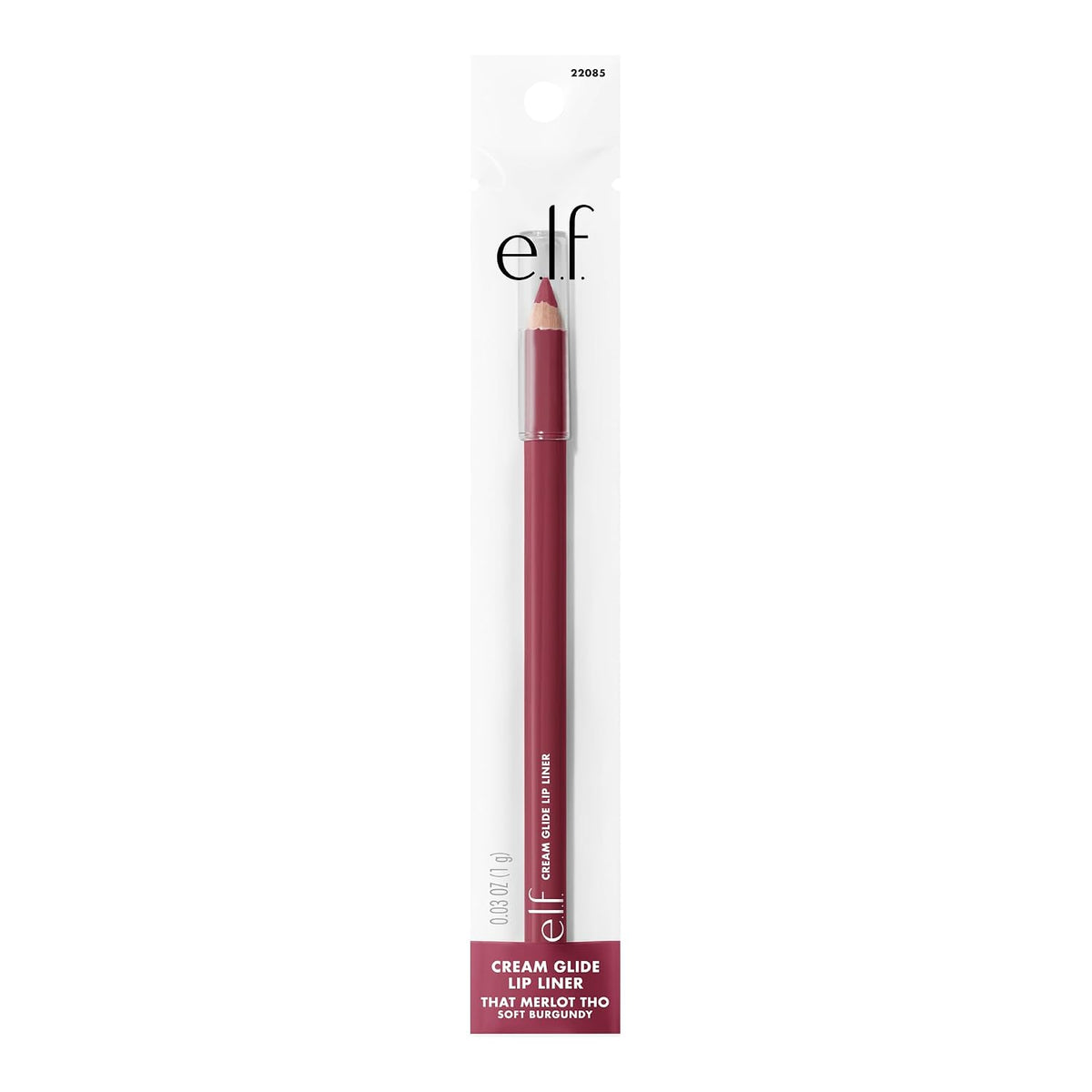 e.l.f. Cream Glide Lip Liner, Highly-Pigmented Pencil For Shaping & Sculpting Lips, Semi-Matte Finish, Vegan & Cruelty-Free