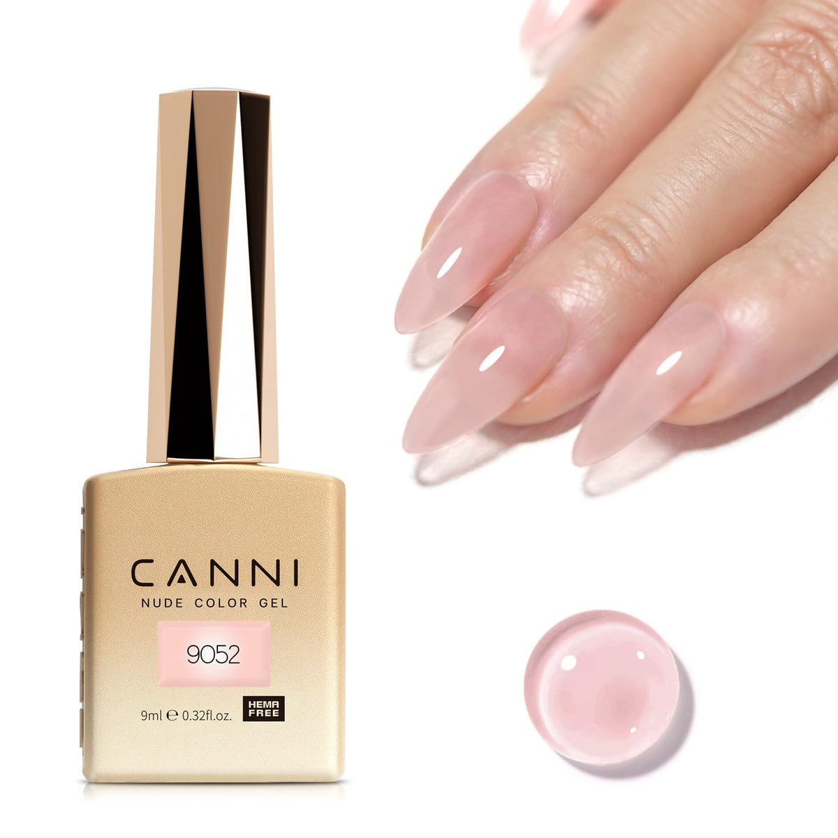 CANNI 9ml Light Yellow Green Gel Nail Polish High Gloss UV LED Soak Off Gel