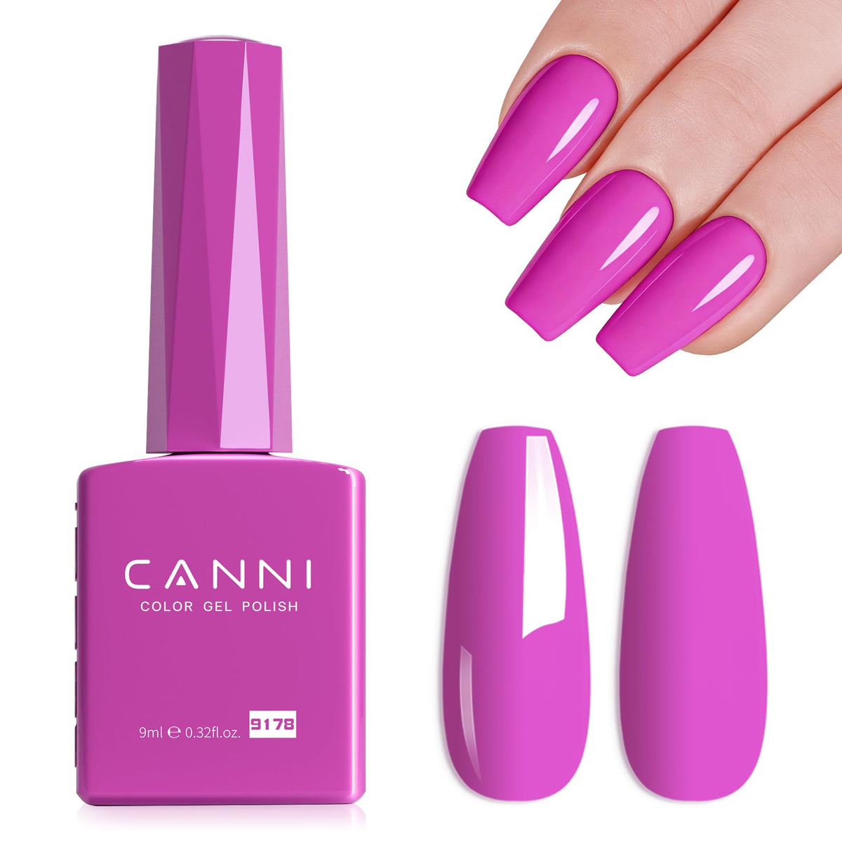 CANNI 9ml Light Yellow Green Gel Nail Polish High Gloss UV LED Soak Off Gel