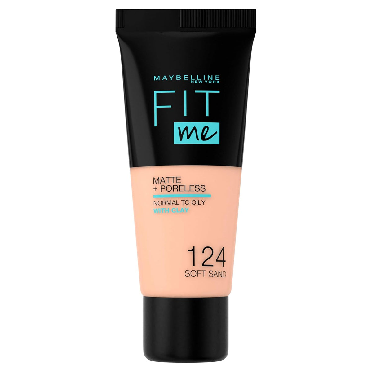 Maybelline Fit Me Matte + Poreless Liquid Oil-Free Foundation Makeup, Toffee, 1 Count (Packaging May Vary)