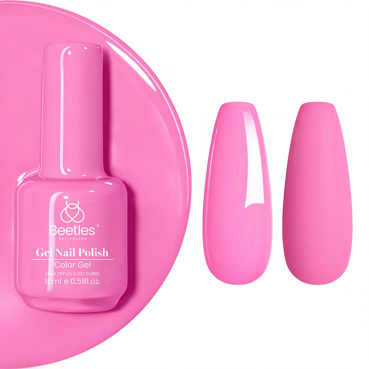 Beetles White Gel Nail Polish, 1pc 15ml White Gel Polish
