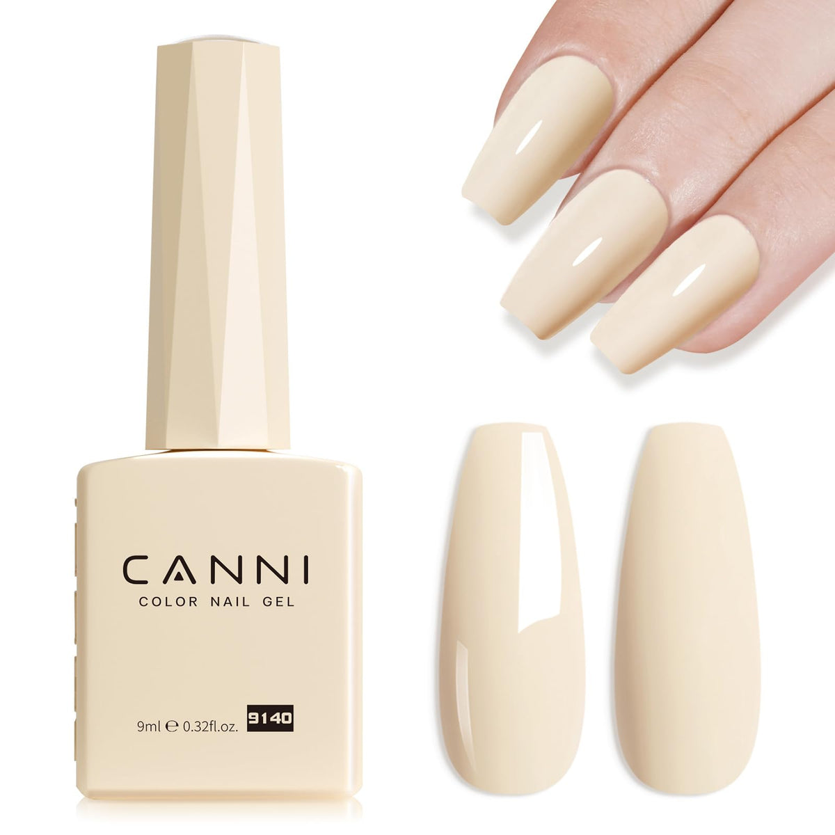 CANNI 9ml Light Yellow Green Gel Nail Polish High Gloss UV LED Soak Off Gel