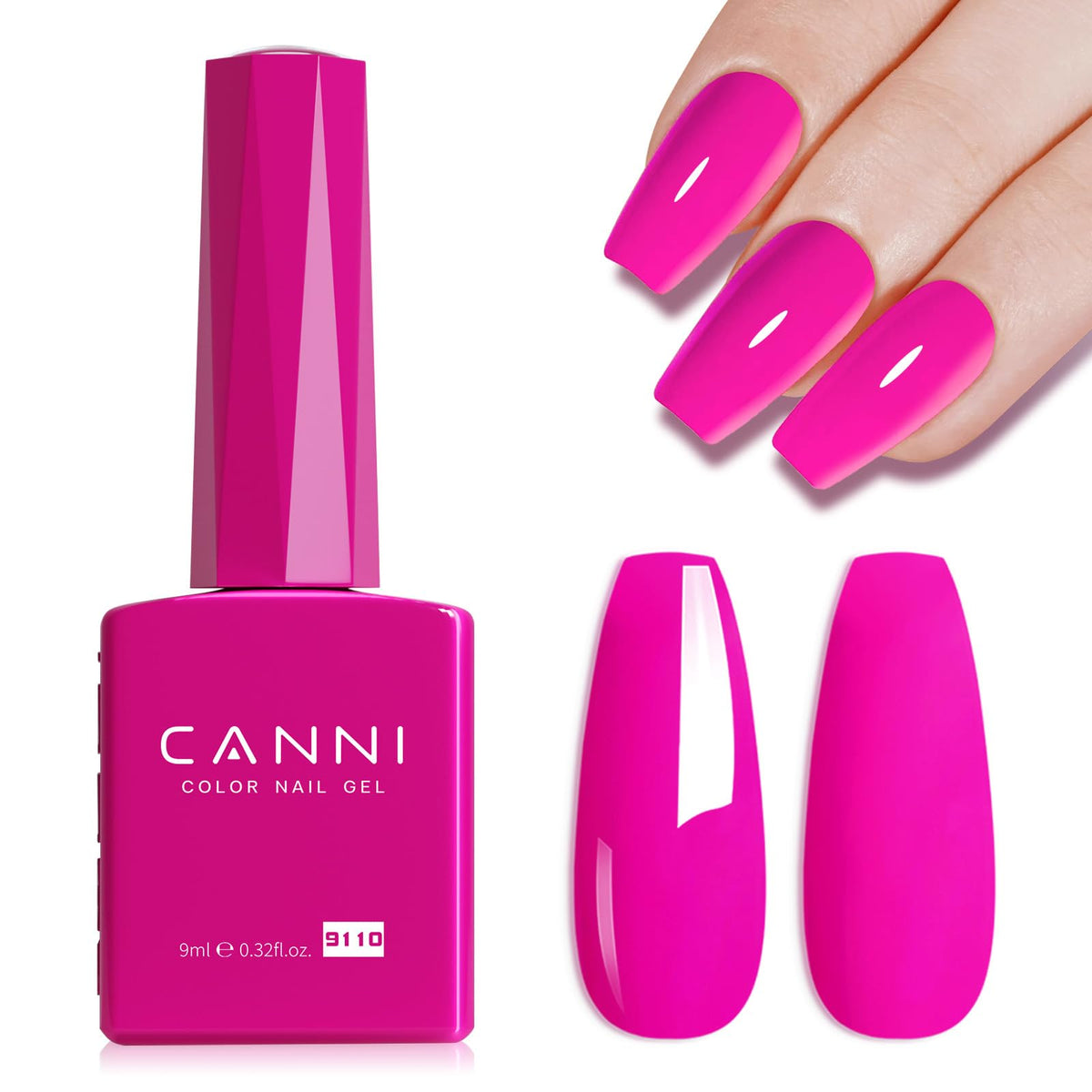 CANNI 9ml Light Yellow Green Gel Nail Polish High Gloss UV LED Soak Off Gel