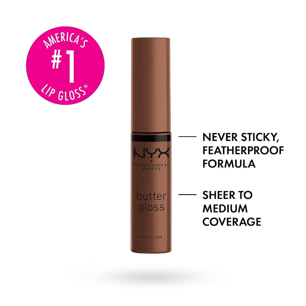 NYX PROFESSIONAL MAKEUP Butter Gloss, Non-Sticky Lip Gloss - Sugar Glass ,Clear
