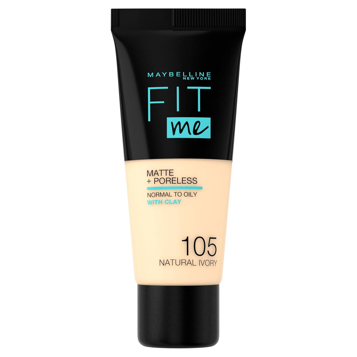 Maybelline Fit Me Matte + Poreless Liquid Oil-Free Foundation Makeup, Toffee, 1 Count (Packaging May Vary)