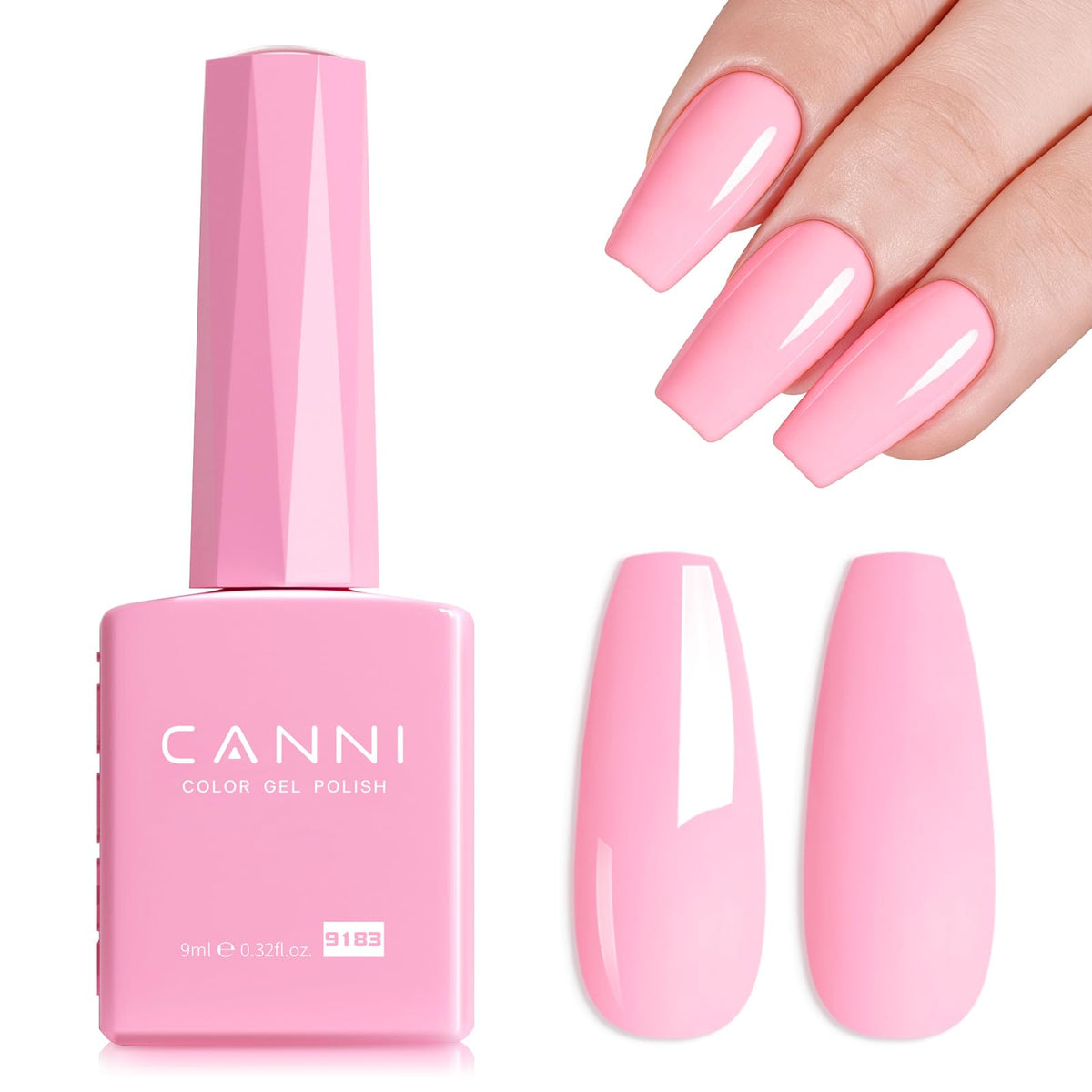 CANNI 9ml Light Yellow Green Gel Nail Polish High Gloss UV LED Soak Off Gel