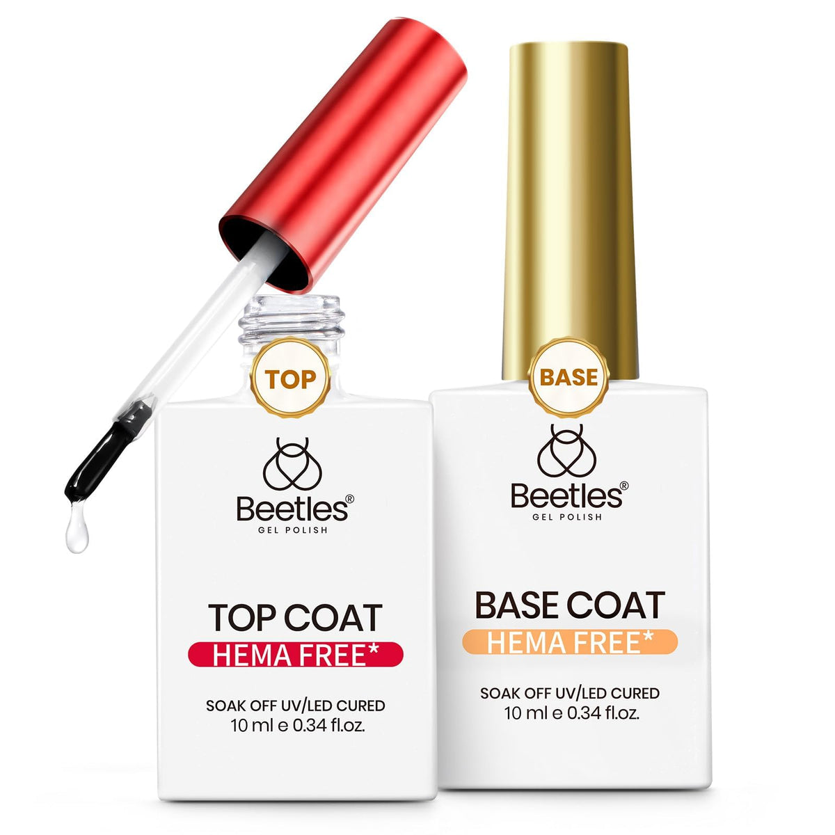 Beetles Builder Gel for Nails with Gel Base and Top Coat Set 3Pcs