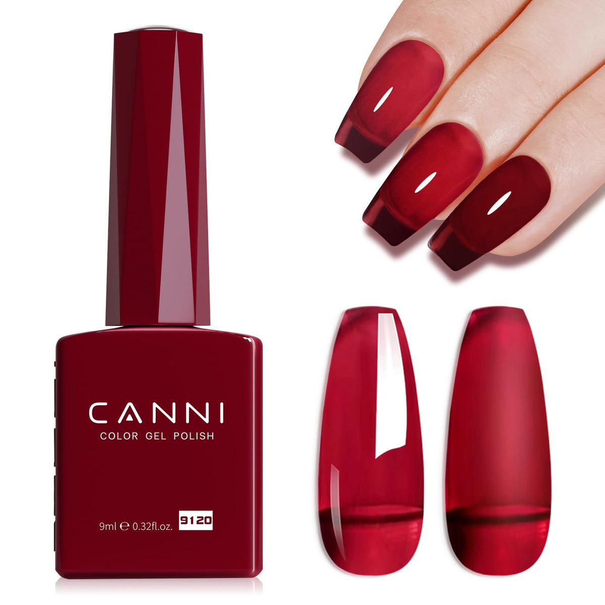 CANNI 9ml Light Yellow Green Gel Nail Polish High Gloss UV LED Soak Off Gel