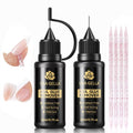 UNA GELLA 20ml*2PCS Nail Glue Remover for Press on, Multi-Functional Pinpoint Glue Remover Fast Removal Gentle Non-Acetone with Crystal Sticks for Nails Polish False Acrylic Nail Tips Home DIY