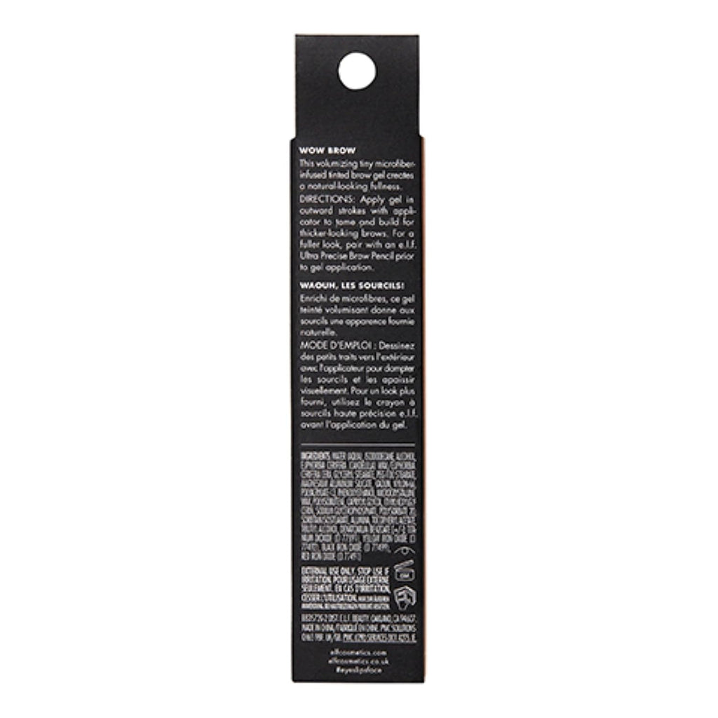 e.l.f. Wow Brow Gel, Volumizing, Buildable, Wax-Gel Hybrid, Creates Full, Voluminous-Looking Brows, Locks Brow Hairs In Place, Neutral Brown, Fiber-Infused 3.5g