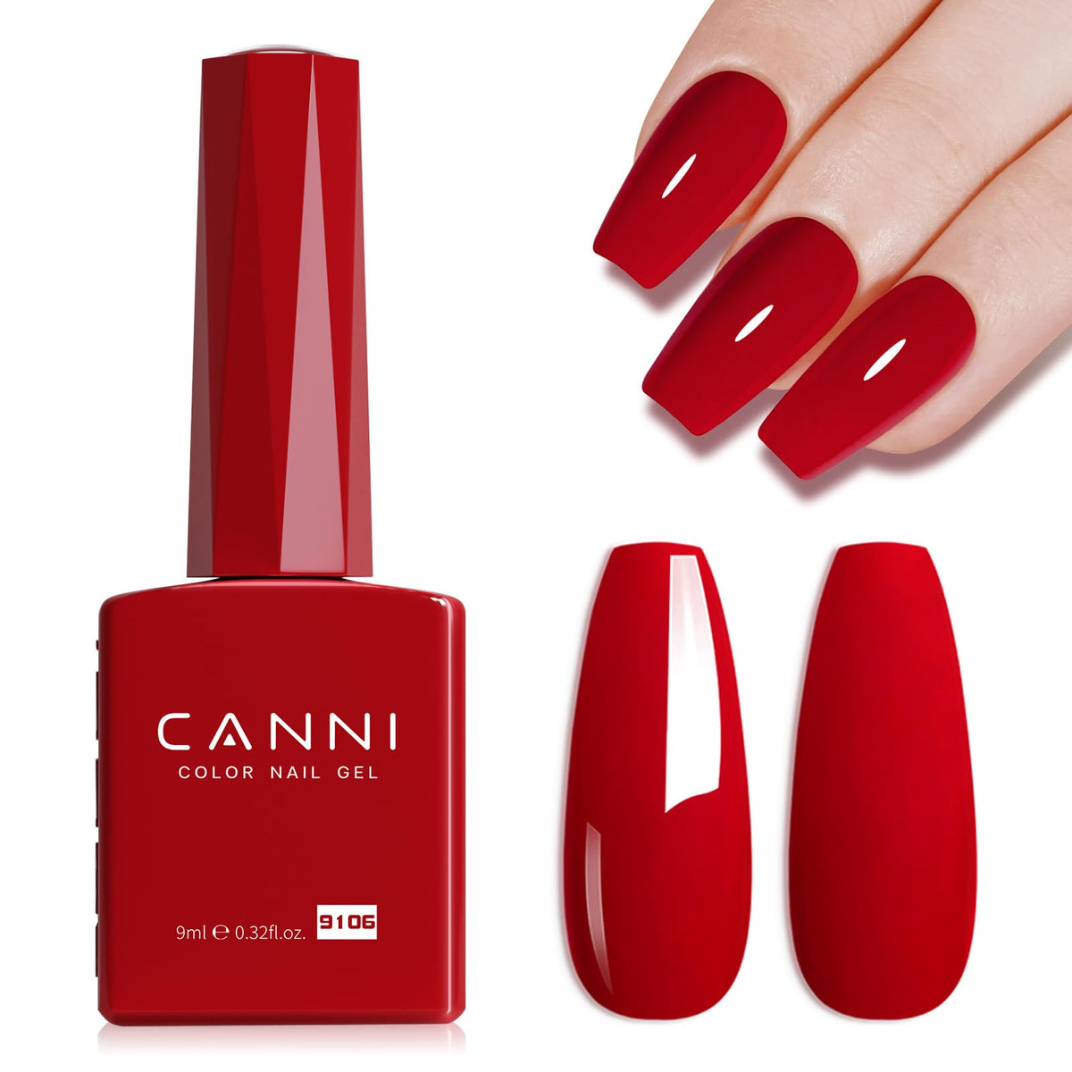 CANNI 9ml Light Yellow Green Gel Nail Polish High Gloss UV LED Soak Off Gel
