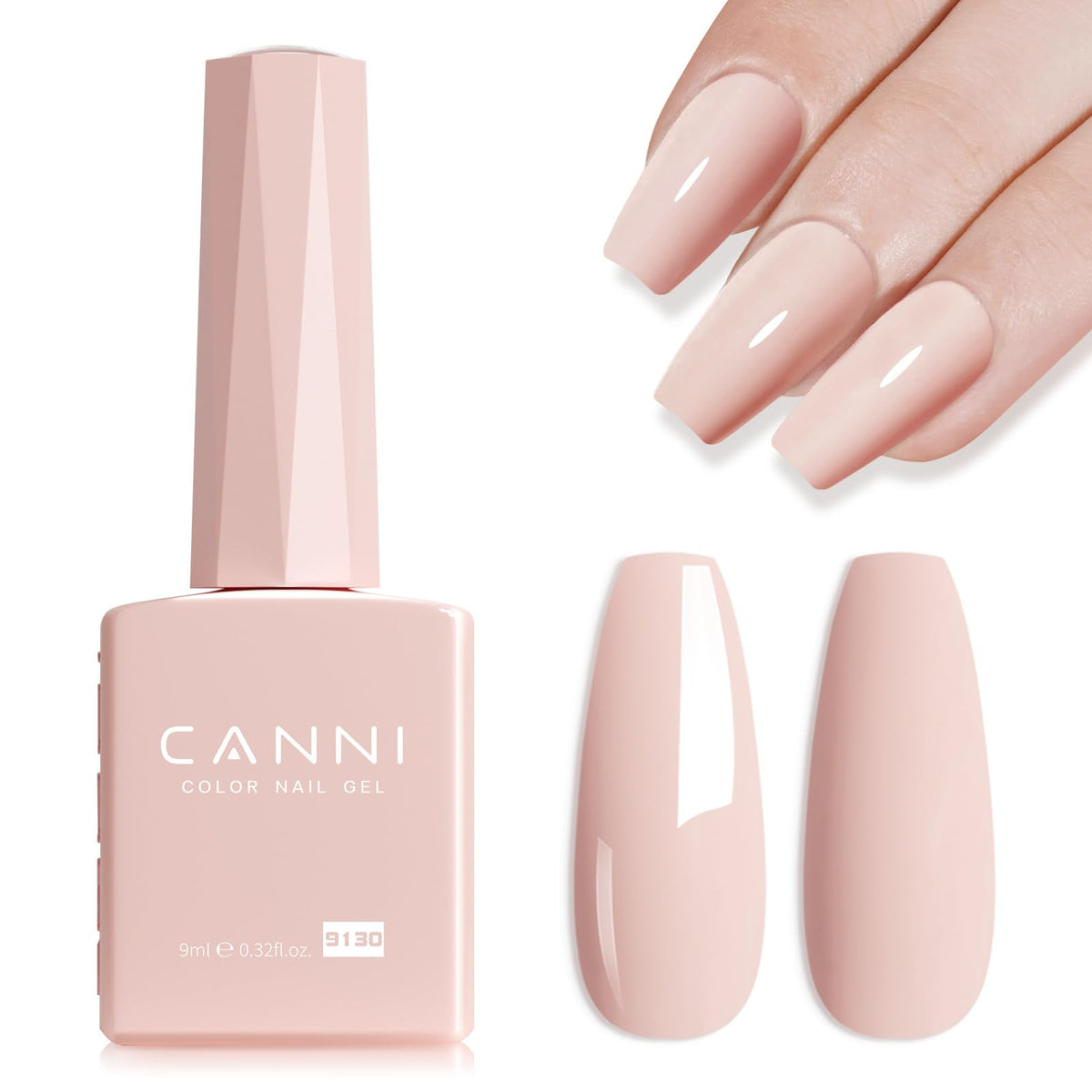 CANNI 9ml Light Yellow Green Gel Nail Polish High Gloss UV LED Soak Off Gel