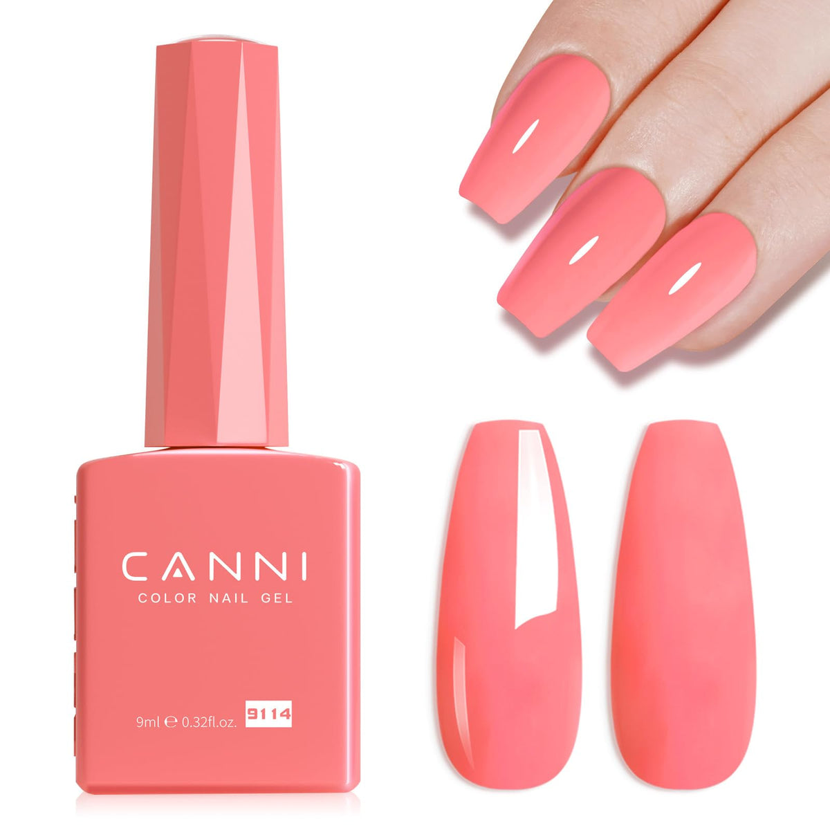 CANNI 9ml Light Yellow Green Gel Nail Polish High Gloss UV LED Soak Off Gel