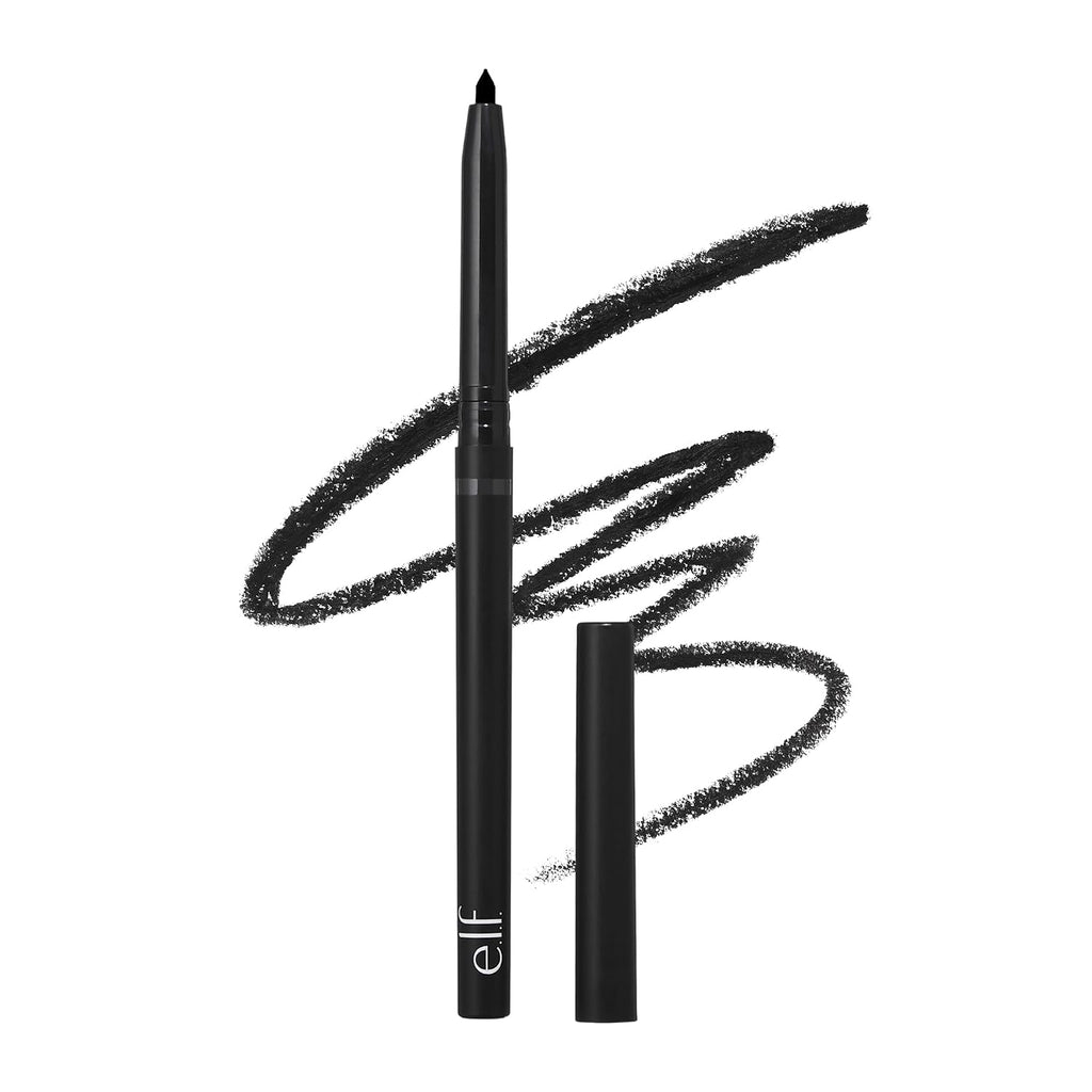 e.l.f. No Budge Retractable Eyeliner, Creamy, Ultra-Pigmented & Waterproof, Creates Bold & Defined Lines, Vegan & Cruelty-Free, Black