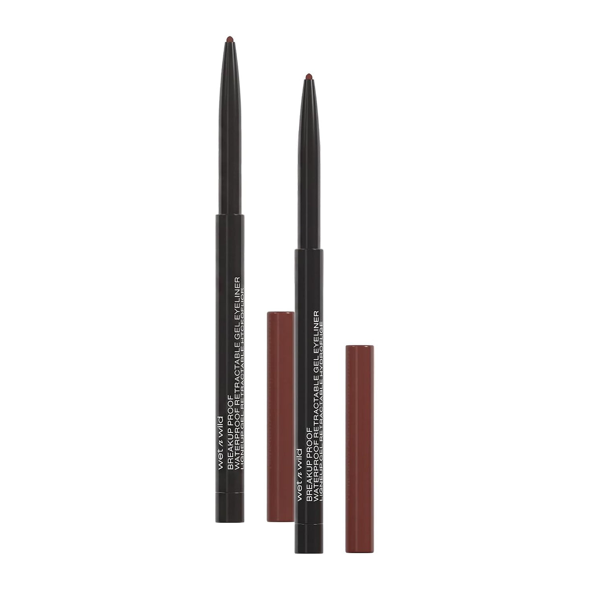 wet n wild Mega Last Breakup Proof Waterproof Retractable Gel Eyeliner - Ultra Pigmented 16-Hour Long Wear, Smudge Proof Satin Finish Formula, Cruelty-Free & Vegan - Charcoal