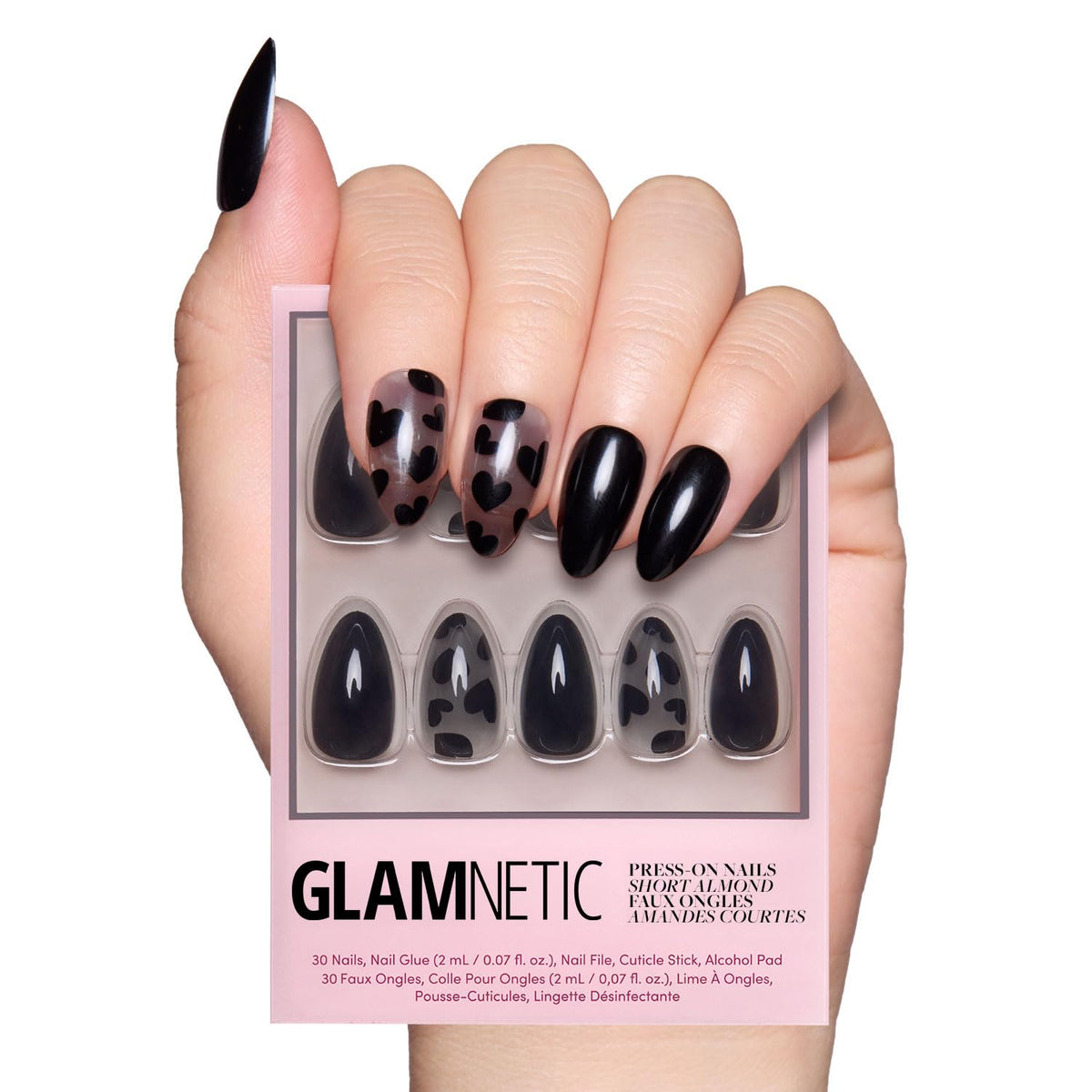 Glamnetic Halloween Press On Nails, Short Almond Glazed, October Nights