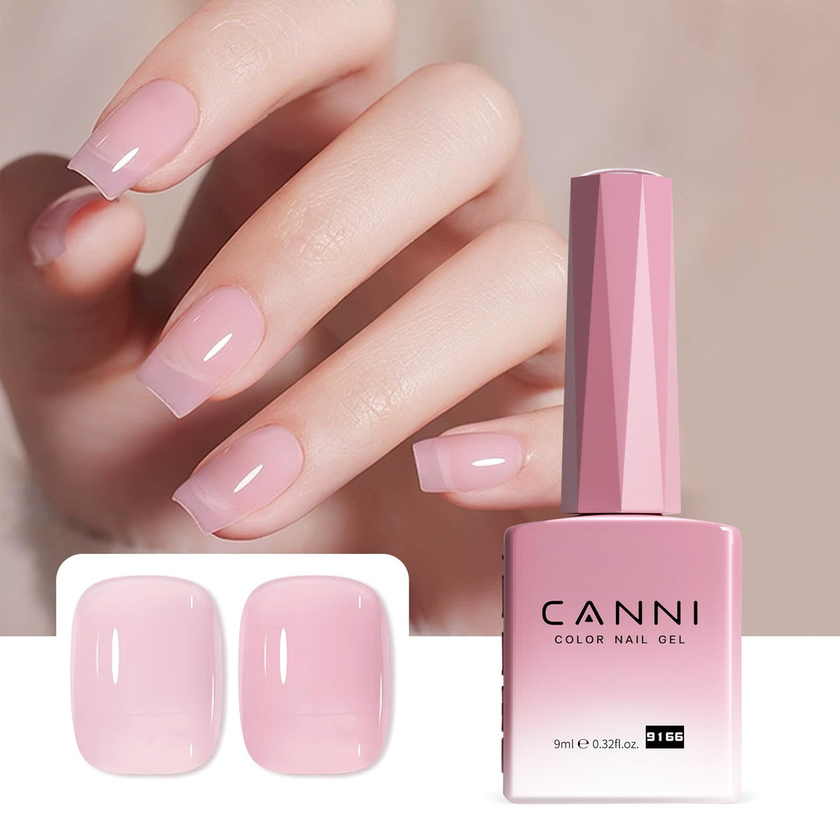 CANNI 9ml Light Yellow Green Gel Nail Polish High Gloss UV LED Soak Off Gel
