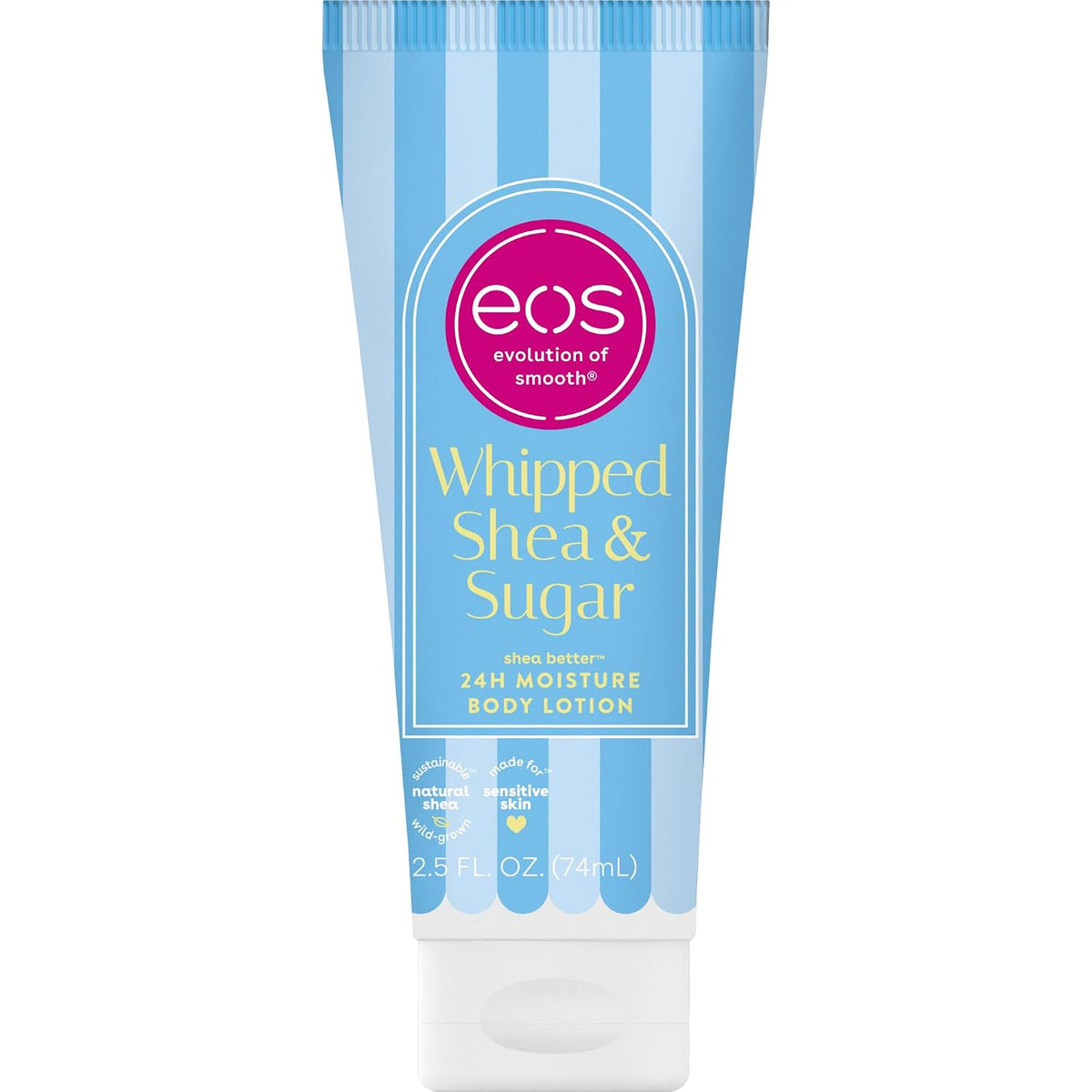 eos 24H Moisture Travel Body Lotion- Fresh & Cozy, Mini Size, 2.5 fl oz