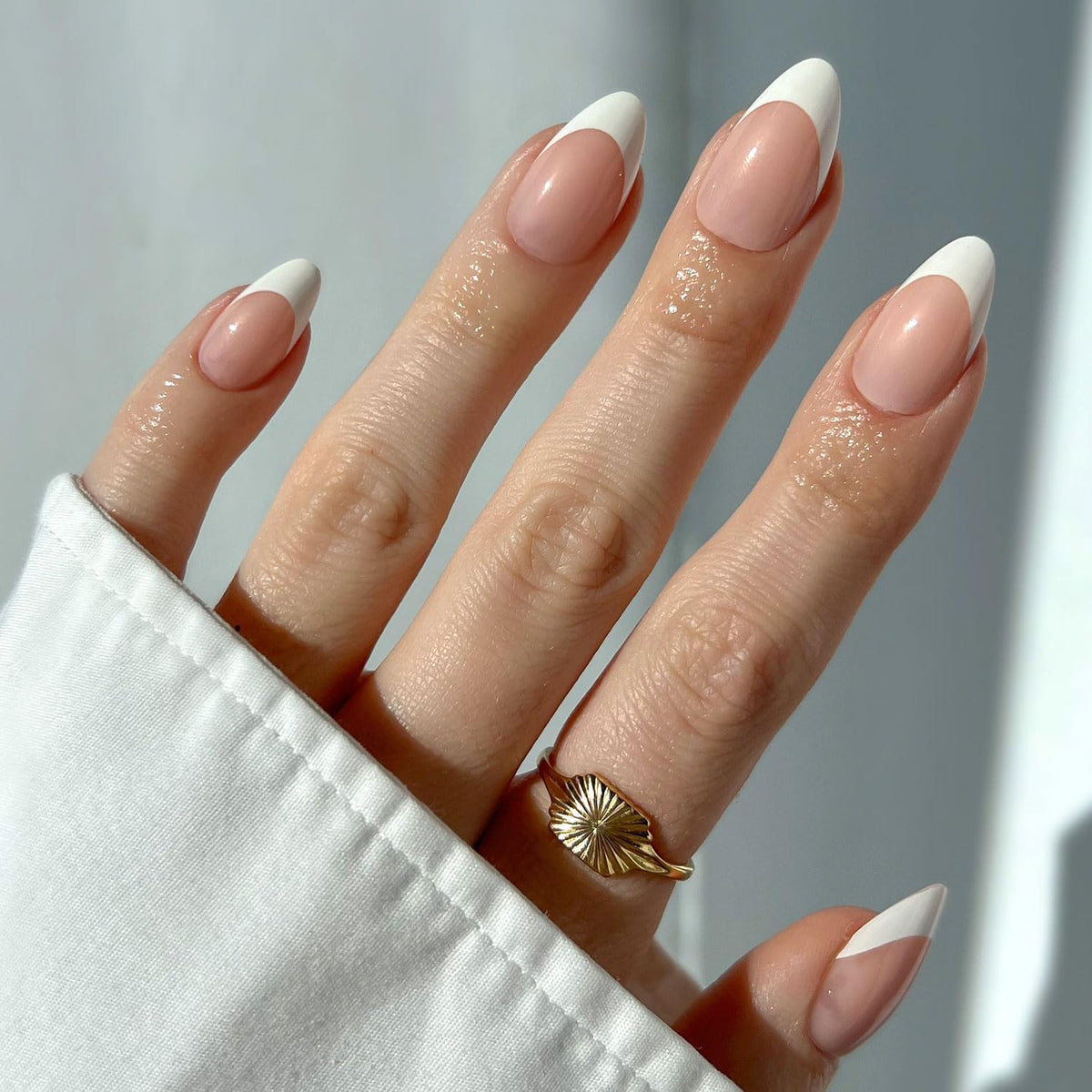 Glamnetic Press On Nails, Short Almond Glossy, Fake Nails 30pc Nail Kit