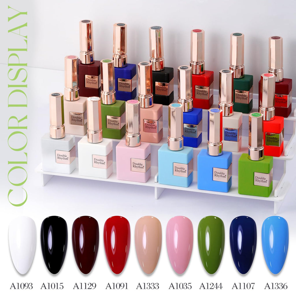Double Rhythm 15ML Gel Nail Polish Pure Sheer Same Color Same Bottle Gel Polish Art Manicure Salon DIY at Home for Women (Milky White-A1075)