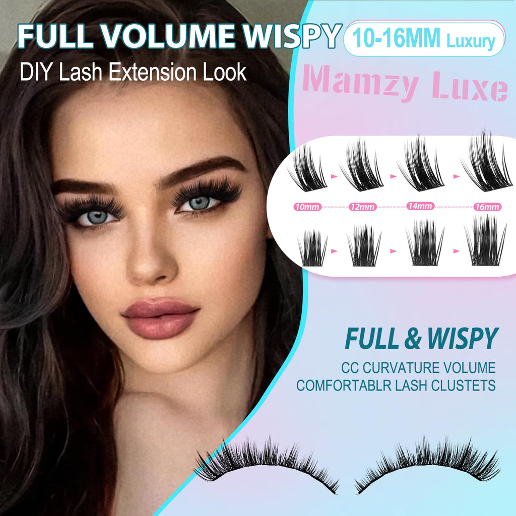 Lash Clusters Wispy 80D Eyelash Clusters 10-18mm Fluff Cluster Eyelash Extensions D Curl No Plastic Feel Individual Lashes Extension 240 Pcs Versatile False Eyelashes Clusters