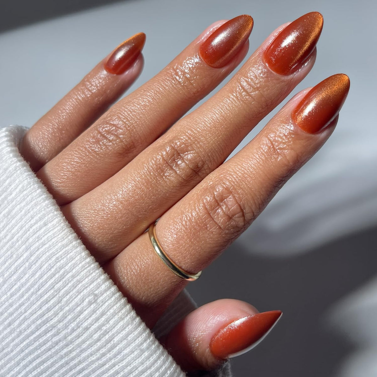 Glamnetic Halloween Press On Nails, Short Almond Glazed, October Nights