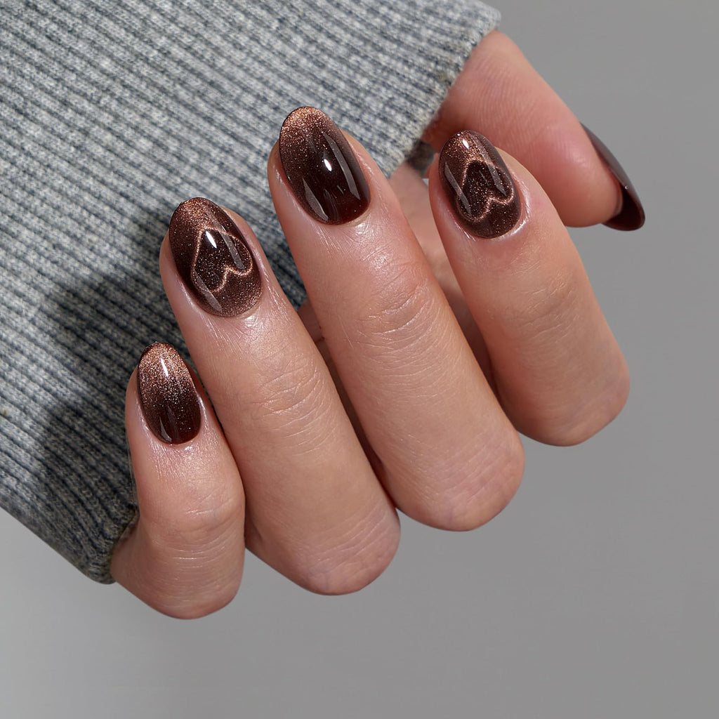 BTArtbox Press On Nails, Short Almond Pink Fake Nails, 32Pcs Full Kit