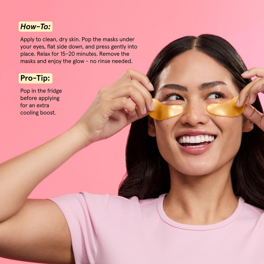 grace & stella Award Winning Eye Patches for Puffy Eyes - Birthday Gifts for Women - Under Eye Mask for Dark Circles and Undereye Bags - Gifts for Mom - Vegan Cruelty-Free Self Care (24 Pairs, Gold)