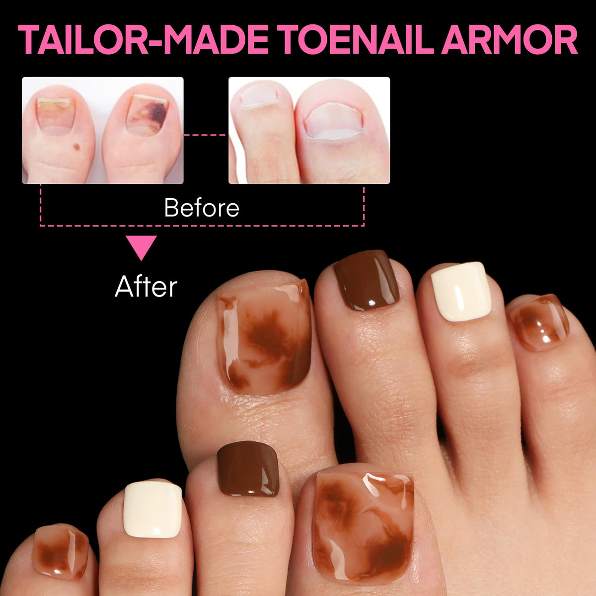 UNA GELLA Almond Gel Nail Tips 504PCS Pre-Etched Clear Fake Nails Tips