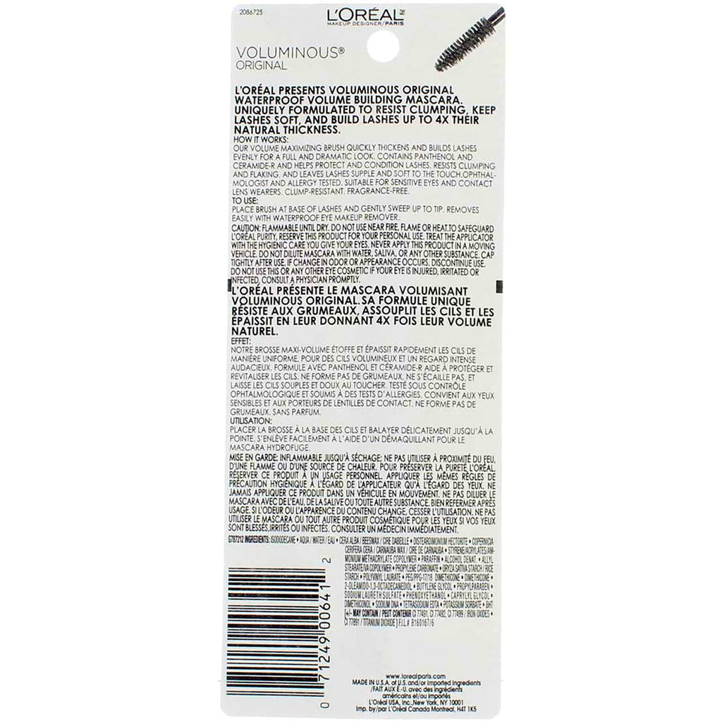 L'Oreal Paris Makeup Voluminous Original Mascara, Deep Burgundy, 0.26 Fl Oz