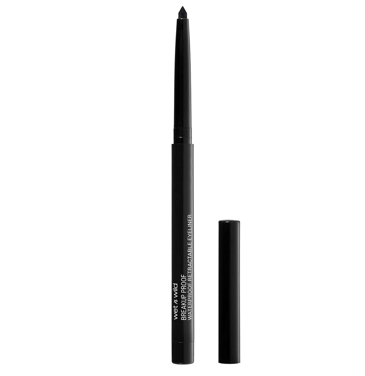 wet n wild Mega Last Breakup Proof Waterproof Retractable Gel Eyeliner - Ultra Pigmented 16-Hour Long Wear, Smudge Proof Satin Finish Formula, Cruelty-Free & Vegan - Charcoal