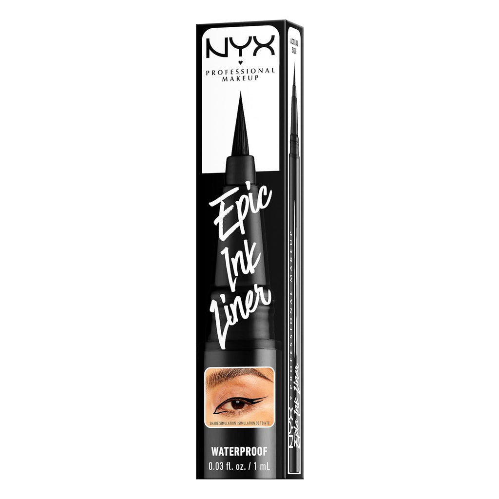NYX PROFESSIONAL MAKEUP Epic Ink Eyeliner with Up To 24HR Wear, Black