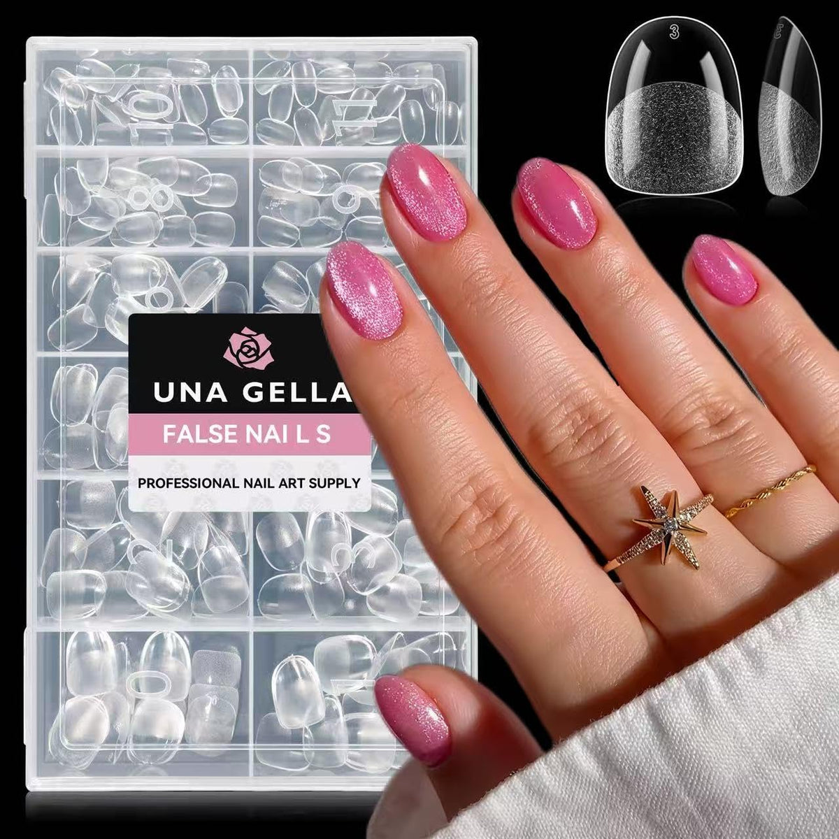 UNA GELLA 20ml*2PCS Nail Glue Remover for Press on, Multi-Functional Pinpoint Glue Remover Fast Removal Gentle Non-Acetone with Crystal Sticks for Nails Polish False Acrylic Nail Tips Home DIY