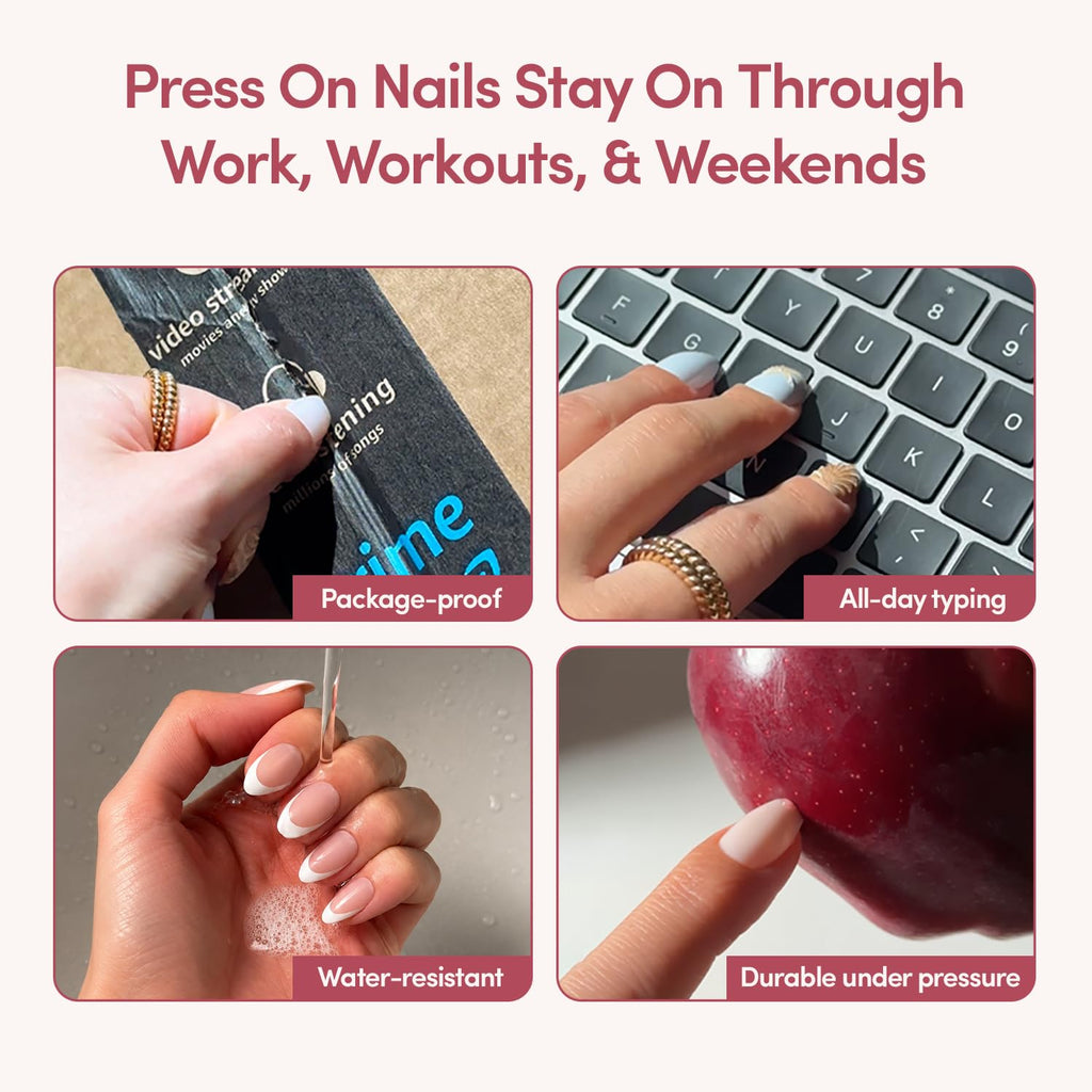 Glamnetic Halloween Press On Nails, Short Almond Glazed, October Nights