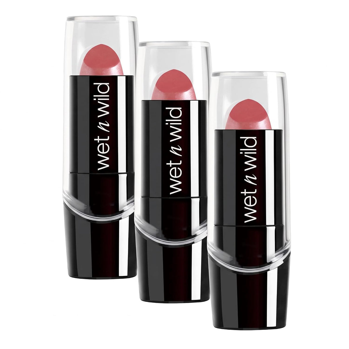 wet n wild Silk Finish Lipstick, Hydrating Rich Buildable Lip Color, Formulated with Vitamins A,E, & Macadamia for Ultimate Hydration, Cruelty-Free & Vegan - Dark Pink Frost