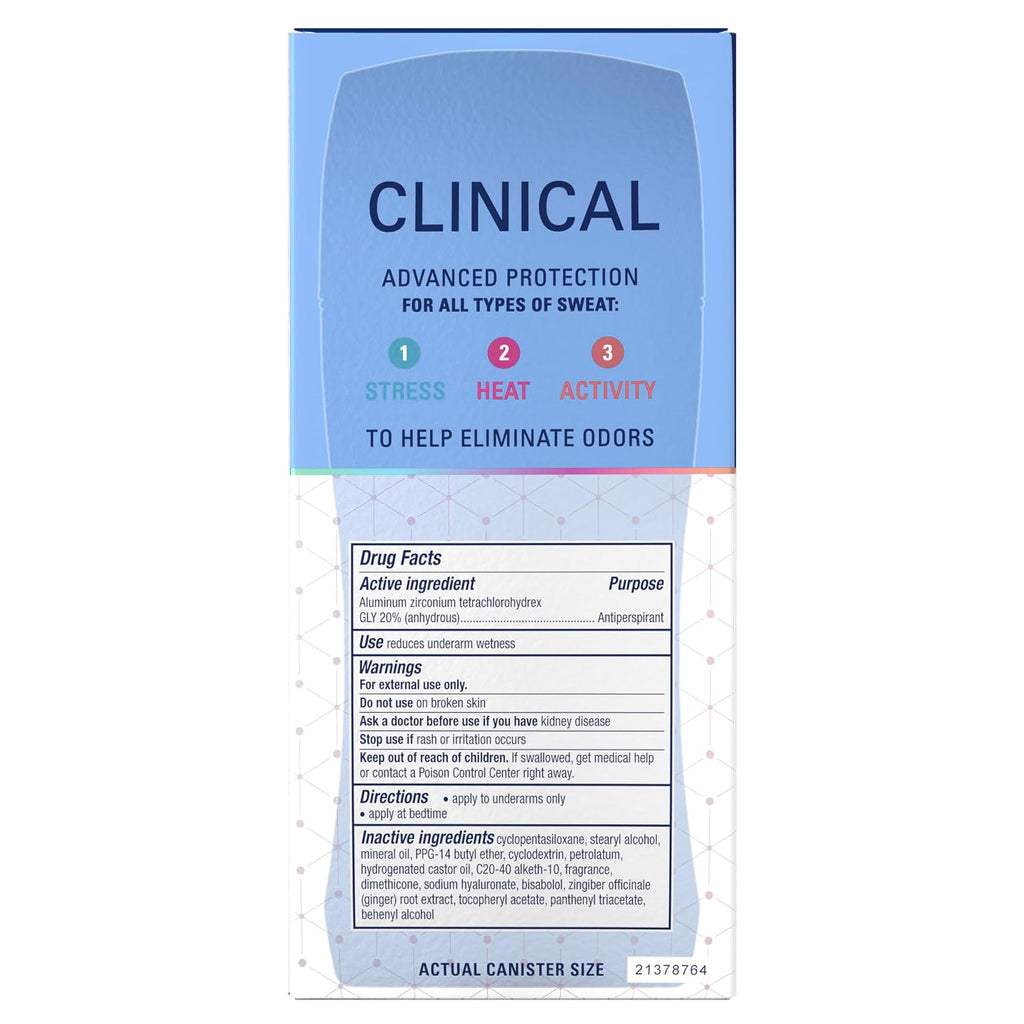 Secret Clinical Strength 100HR Defense, Invisible Solid Antiperspirant Deodorant for Women, A'Ja Wilson Edition, Triple Threat Sweat Protection, Hyaluronic Acid, Court Queen Citrus Scent, 2.6 oz