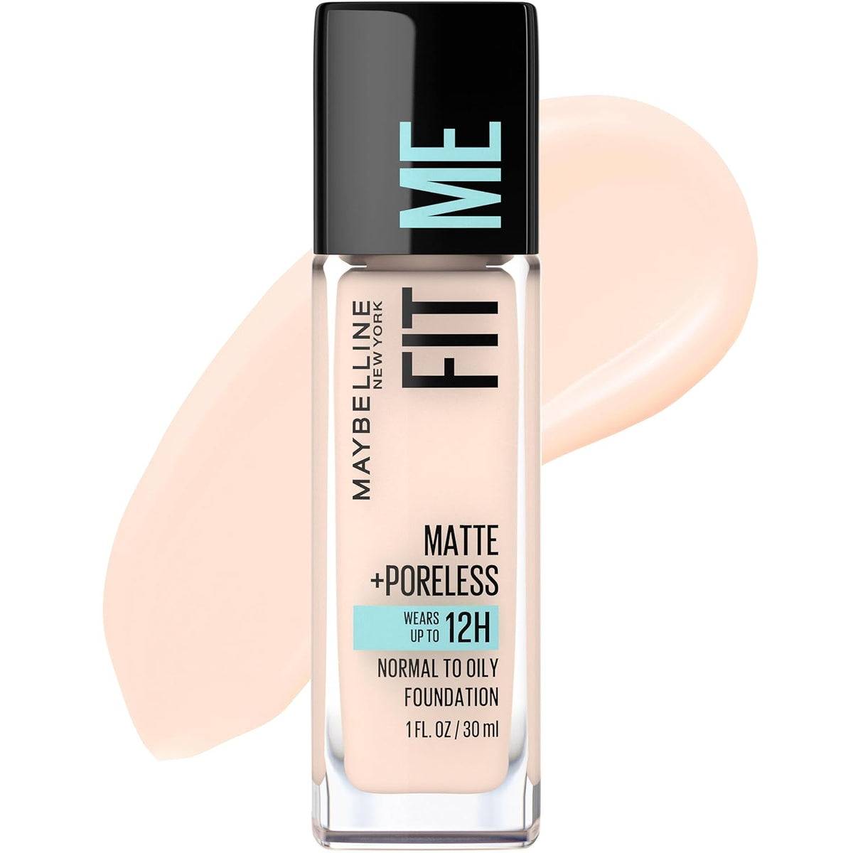 Maybelline Fit Me Matte + Poreless Liquid Oil-Free Foundation Makeup, Toffee, 1 Count (Packaging May Vary)