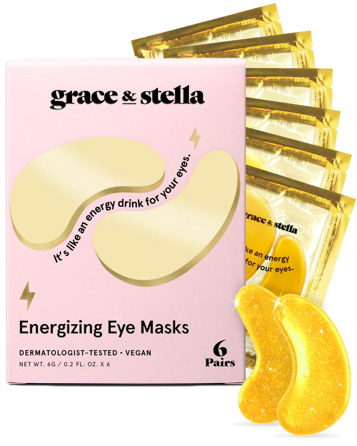 grace & stella Award Winning Eye Patches for Puffy Eyes - Birthday Gifts for Women - Under Eye Mask for Dark Circles and Undereye Bags - Gifts for Mom - Vegan Cruelty-Free Self Care (24 Pairs, Gold)