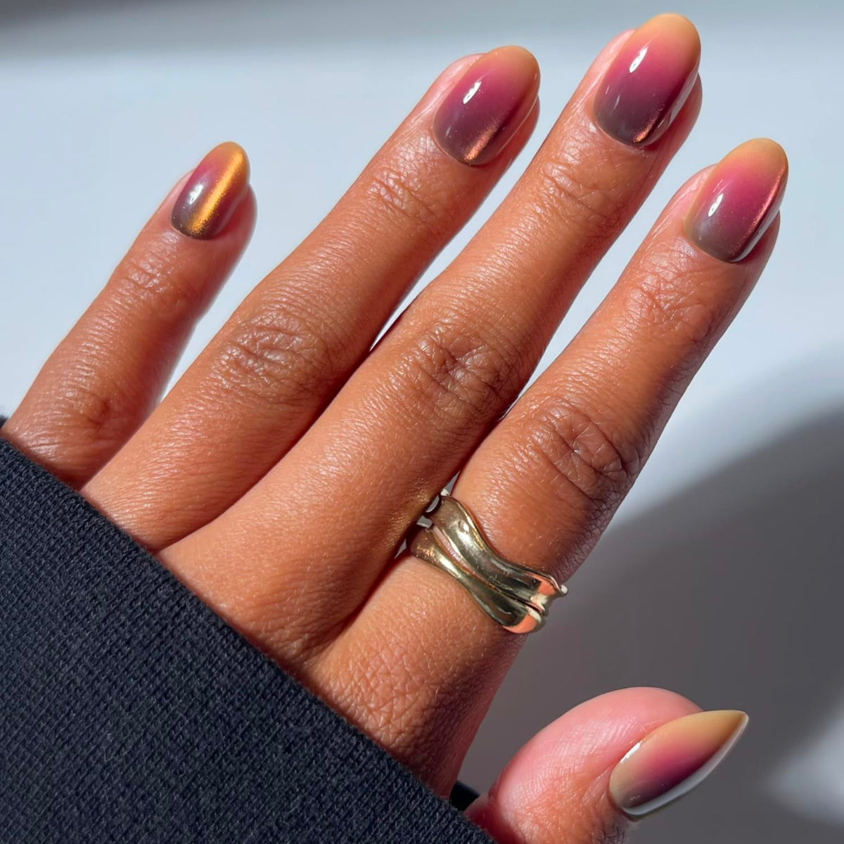 Glamnetic Halloween Press On Nails, Short Almond Glazed, October Nights