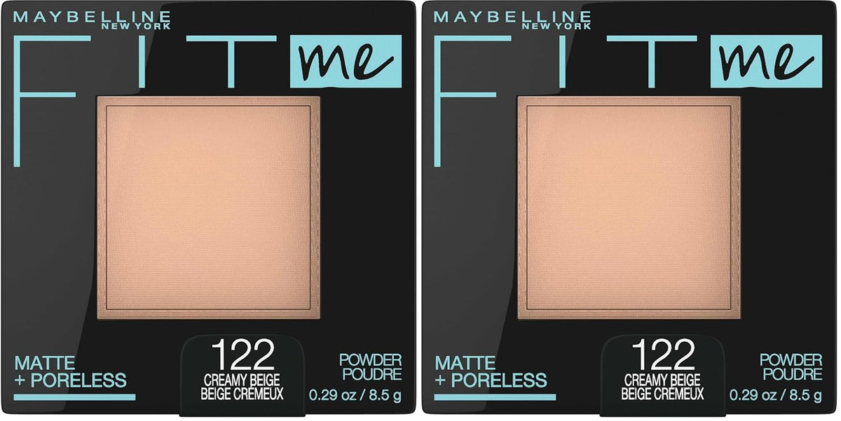 Maybelline Fit Me Matte + Poreless Pressed Face Powder Makeup & Setting Powder, Natural Beige, 1 Count