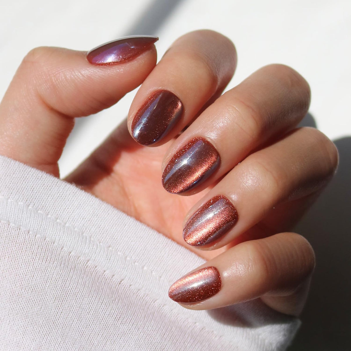 Glamnetic Press On Nails, Short Almond Glossy, Fake Nails 30pc Nail Kit