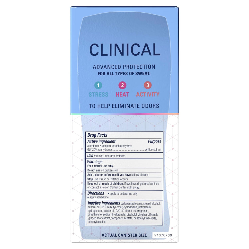 Secret Clinical Strength 100HR Defense, Invisible Solid Antiperspirant Deodorant for Women, A'Ja Wilson Edition, Triple Threat Sweat Protection, Hyaluronic Acid, Court Queen Citrus Scent, 2.6 oz