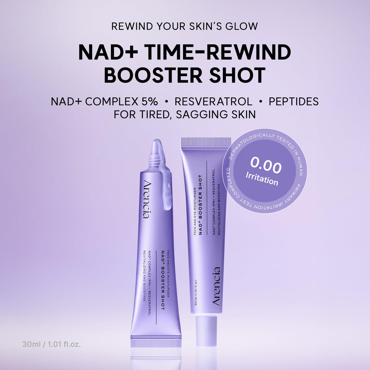 Arencia TXA Booster Shot Serum with 5% Tranexamic Acid & Peptides, Skin Tone Balancing & Hydration Support, Lightweight Daily Skincare, 30 mL / 1.01 fl. oz.