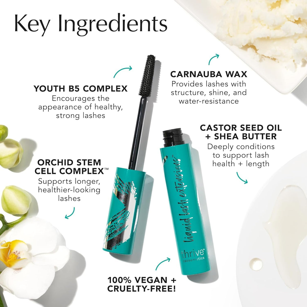 Thrive Causemetics Liquid Lash Extensions Mascara, Brown Black Shade