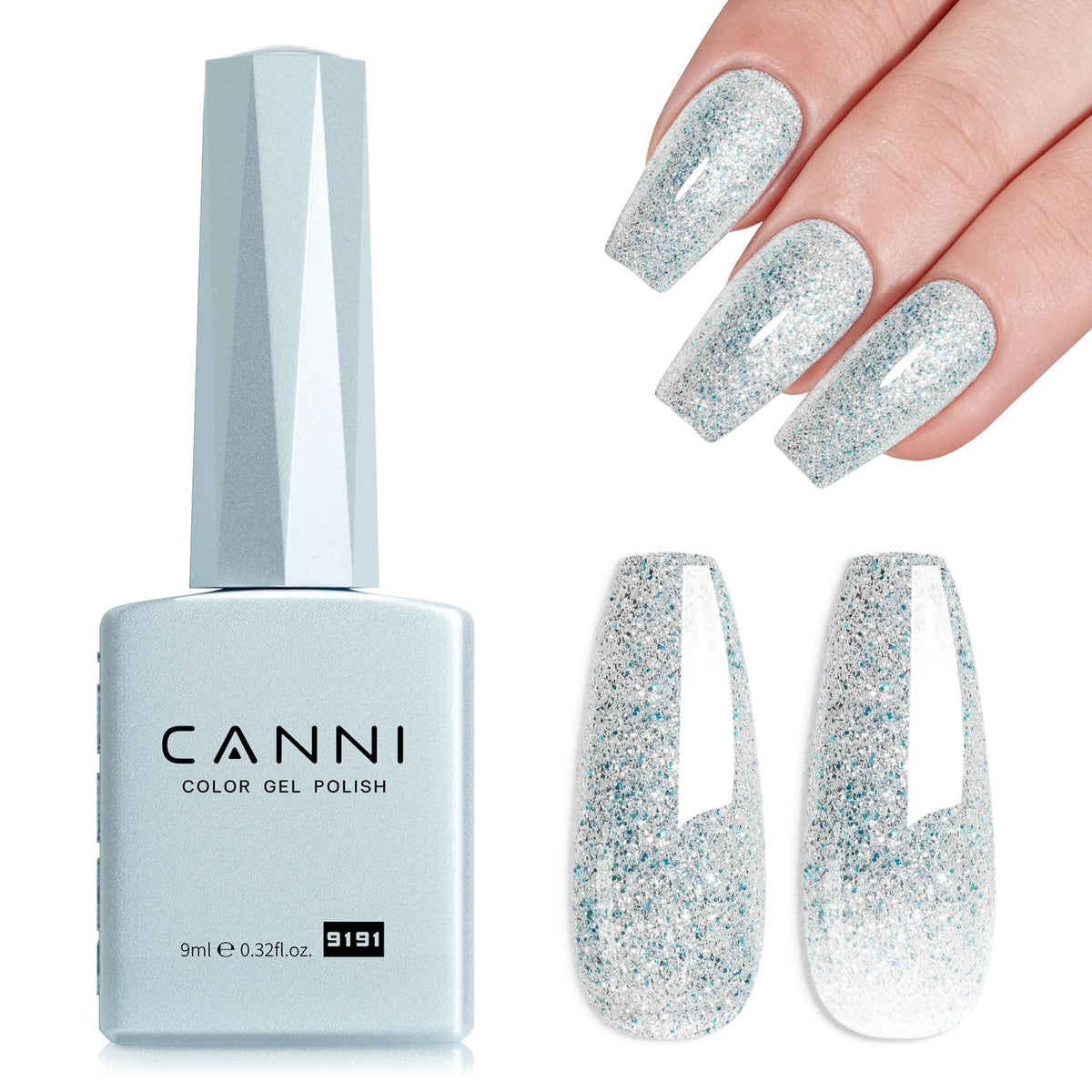CANNI 9ml Light Yellow Green Gel Nail Polish High Gloss UV LED Soak Off Gel