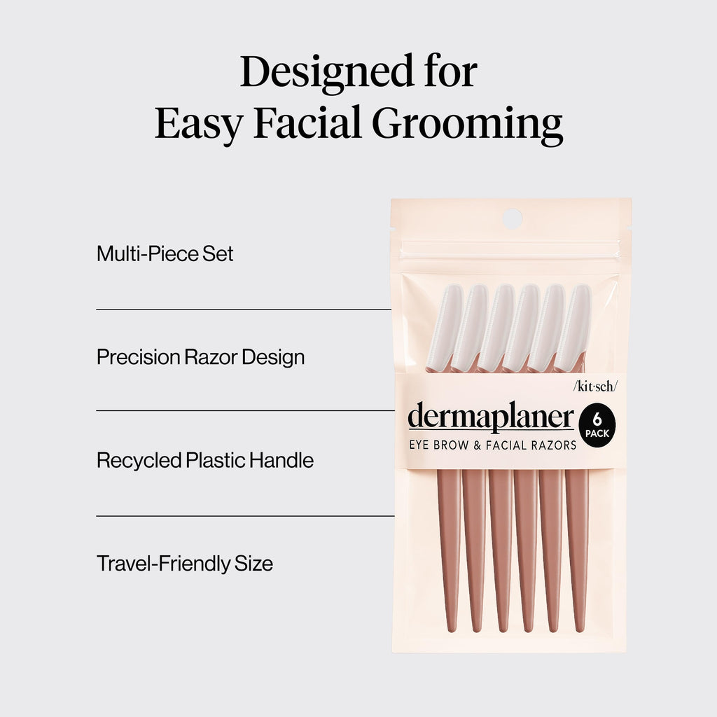 Kitsch Dermaplane Razor for Women Face – Terracotta, 12 pcs